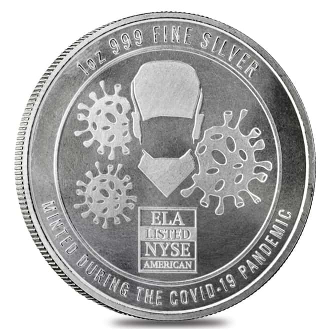 1 oz Silver Envela COVID-19 Essential Workers Round .999 Fine