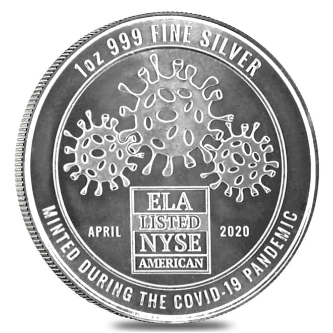 1 oz Silver Envela COVID-19 Round .999 Fine