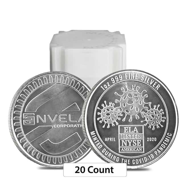 1 oz Silver Envela COVID-19 Round .999 Fine