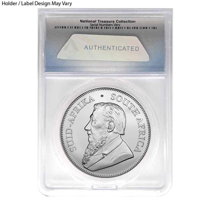 1 oz South Africa Silver Krugerrand ANACS MS 70 (Random Year)