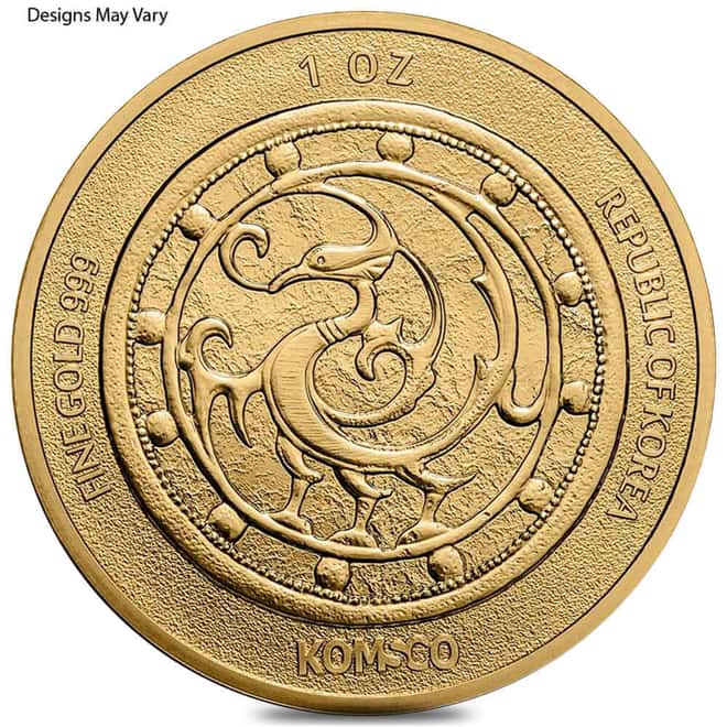 1 oz South Korea Gold Crown Medal BU (Random Year)
