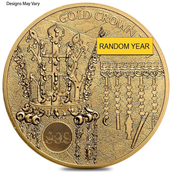 1 oz South Korea Gold Crown Medal BU (Random Year)