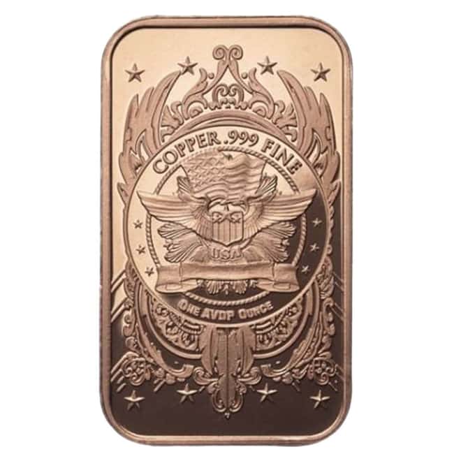 Tube of 20 - 1 oz St Gaudens Design Copper Bar .999 Fine