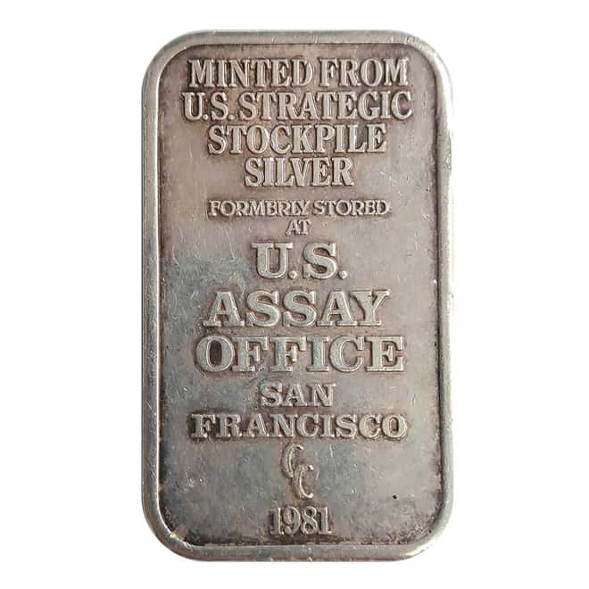 1 oz U.S. Assay Office Silver Bar .999 Fine