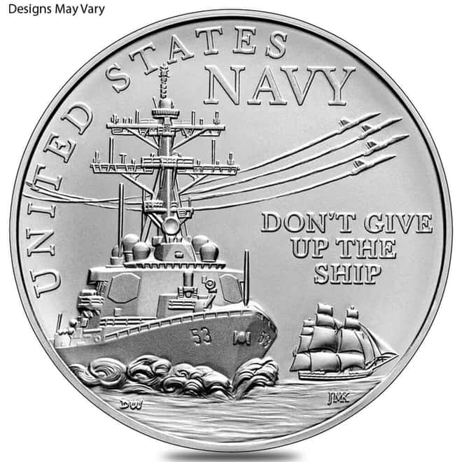 1 oz US Mint Armed Forces Silver Medal (Random Design)