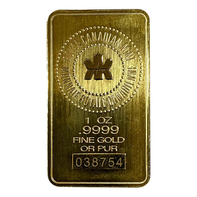 1 oz Vintage Royal Canadian Mint Gold Bar .9999 Fine (Sealed)