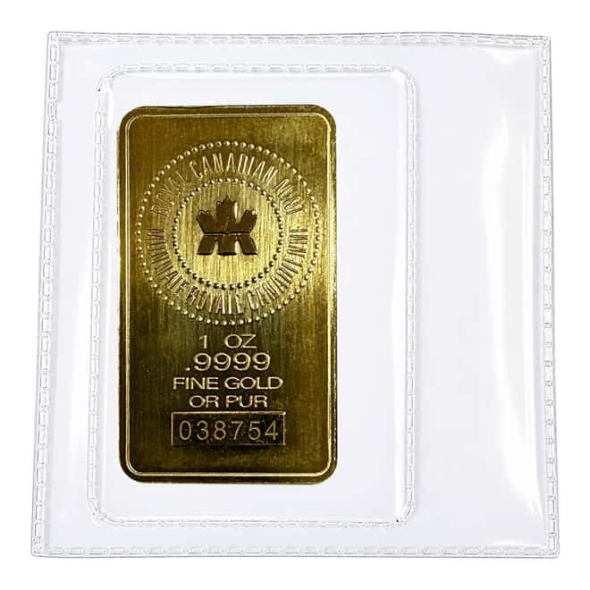 1 oz Vintage Royal Canadian Mint Gold Bar .9999 Fine (Sealed)
