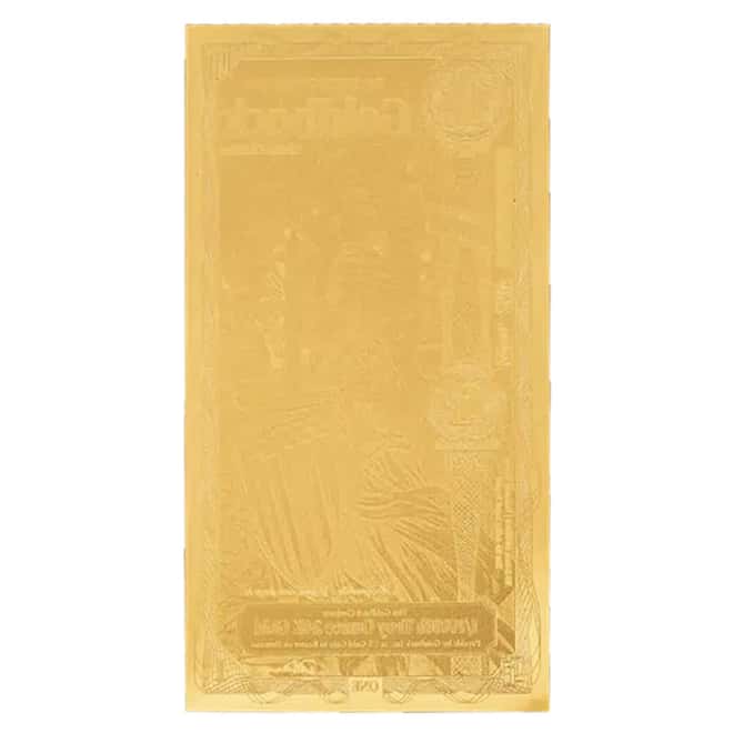 1 Washington D.C. Goldback 1/1000 oz 24K Gold Foil Aurum Note