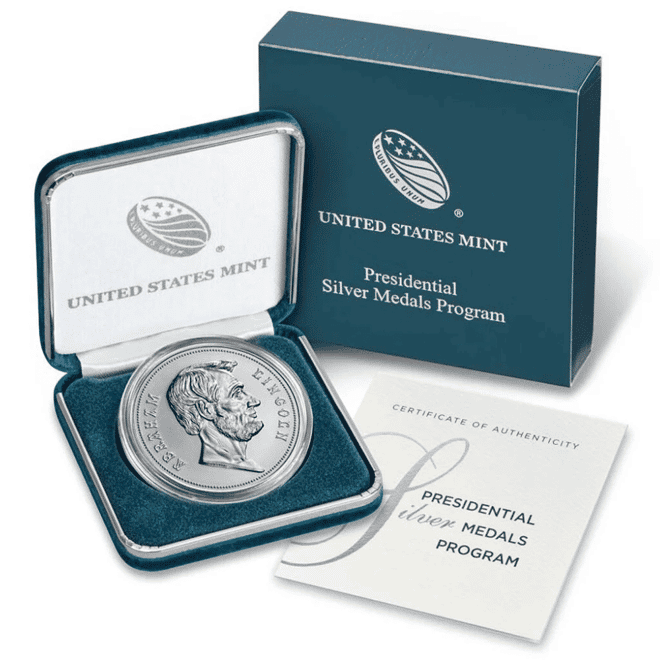 1 oz US Mint Presidential Silver Medal w/Box & COA (Random Design)