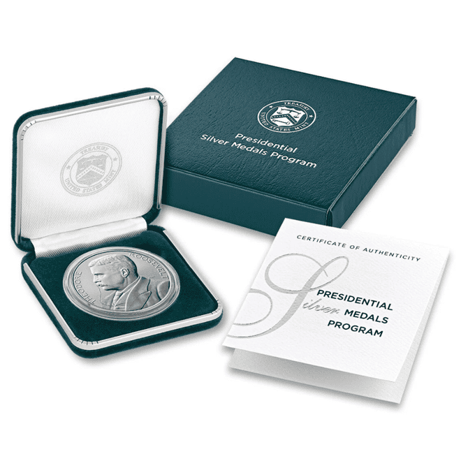 1 oz US Mint Presidential Silver Medal w/Box & COA (Random Design)