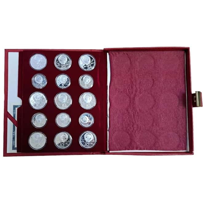 20.25 oz Russia 1980 Olympics Proof Silver 28-Coin Set (w/Box & COA)