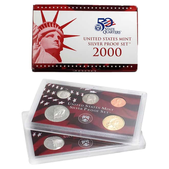 2000-S US Mint Proof Silver Set (w/Box & COA)