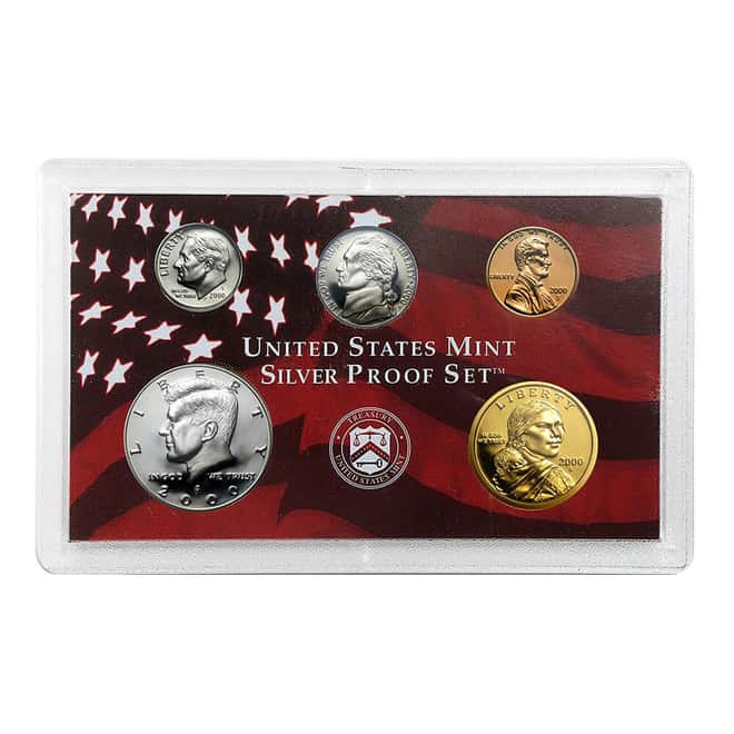 2000-S US Mint Proof Silver Set (w/Box & COA)