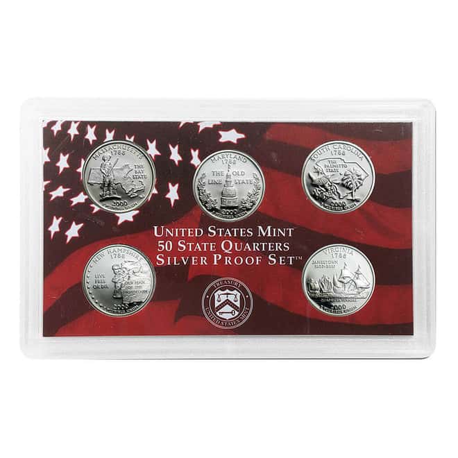 2000-S US Mint Proof Silver Set (w/Box & COA)