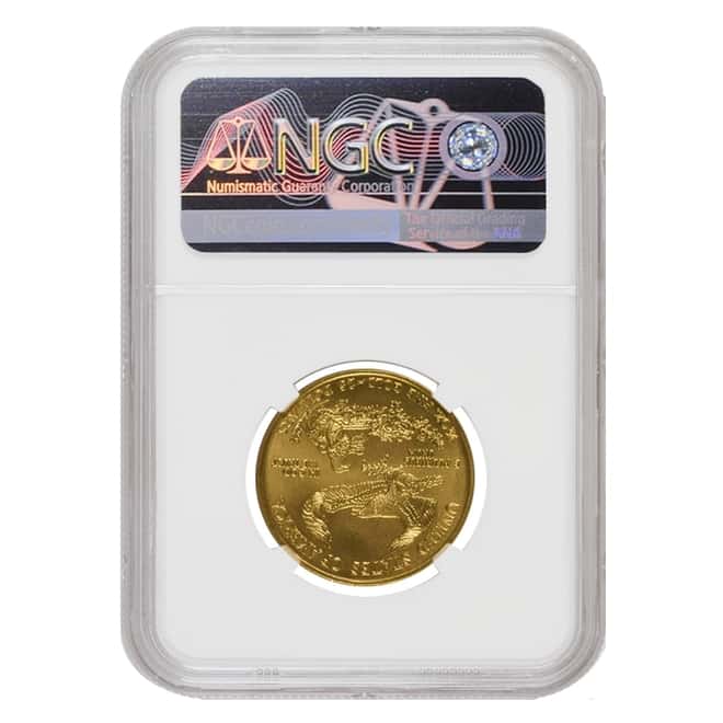 2000 1/2 oz $25 Gold American Eagle NGC MS 69 Mint Error (Obv Struck Thru)