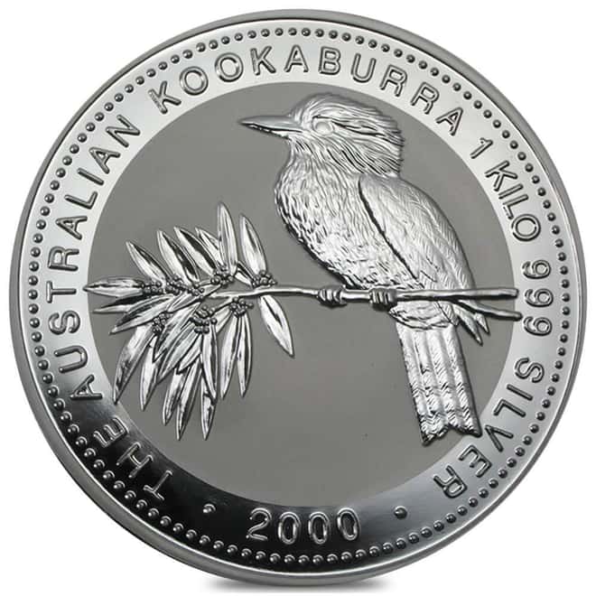 2000 1 Kilo Silver Australian Kookaburra Perth Mint BU