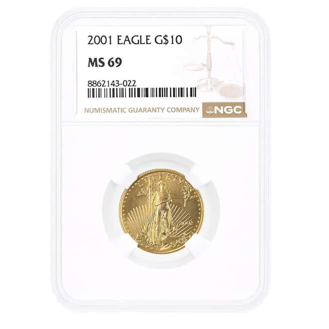 2001 1/4 oz $10 Gold American Eagle NGC MS 69