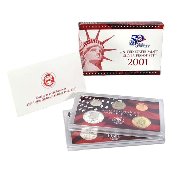 2001-S US Mint Proof Silver Set (w/Box & COA)