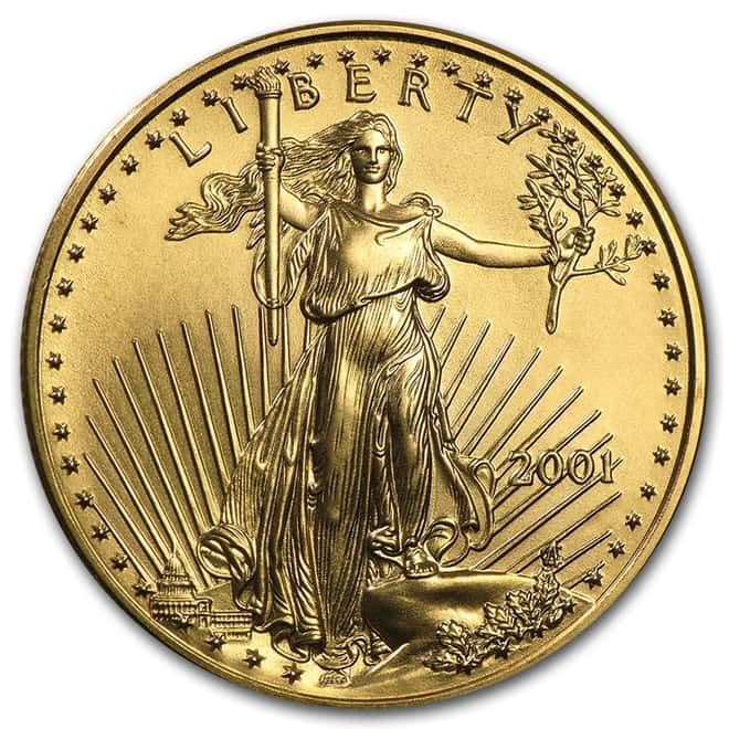 2001 1/2 oz $25 Gold American Eagle NGC MS 69