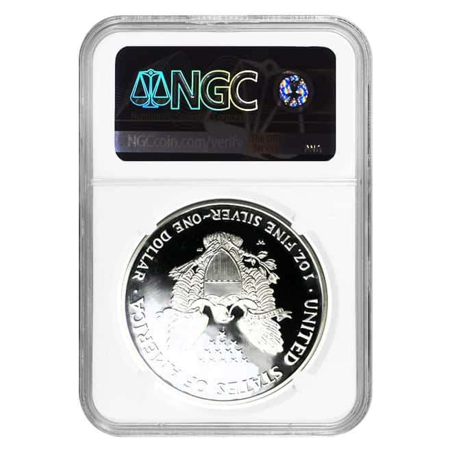 2002-W 1 oz Proof Silver American Eagle NGC PF 70 UCAM (Edmund C. Moy Signature)