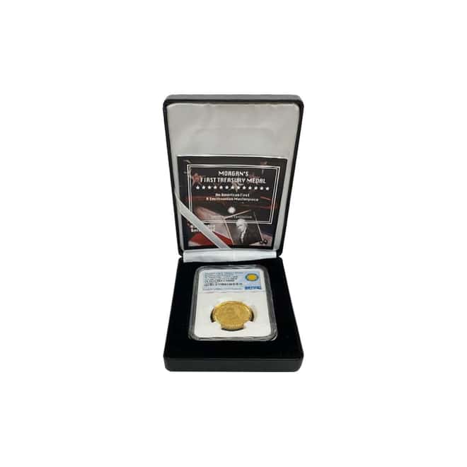 2018 1/2 oz Proof Gold Morgan's First Treasury Medal Hamilton NGC PF 70 UCAM (w/Box & COA)