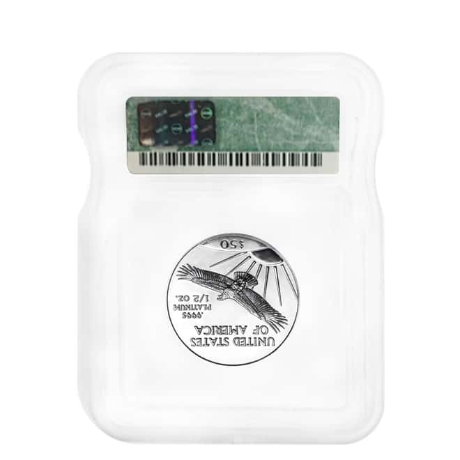 2002 1/2 oz $50 Platinum American Eagle ICG MS 70
