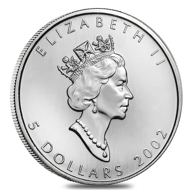 2002 1 oz Silver Canadian Maple Leaf .9999 Fine $5 Coin BU (Sealed)