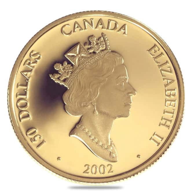 2002 Canada 1/3 oz Lunar Horse Hologram Gold Coin (w/Box & COA)