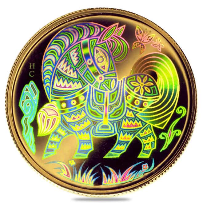 2002 Canada 1/3 oz Lunar Horse Hologram Gold Coin (w/Box & COA)