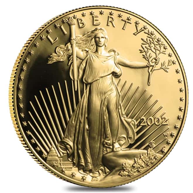 2002 W 1 oz $50 Proof Gold American Eagle (w/Box & COA)