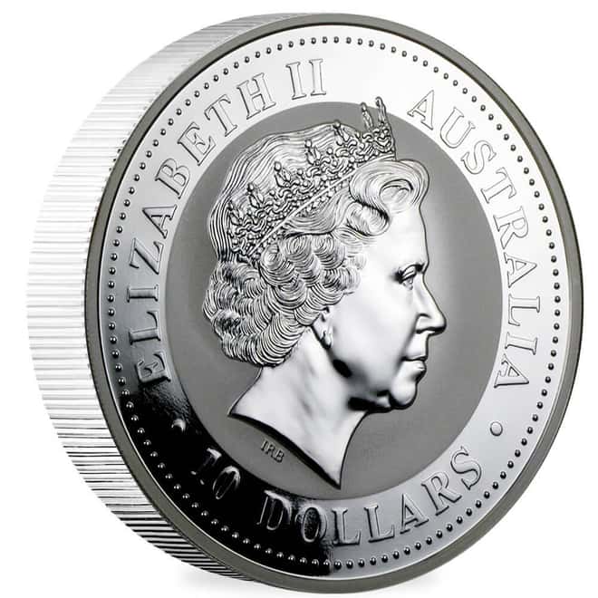 2003 10 oz Silver Lunar Goat BU Australian Perth Mint
