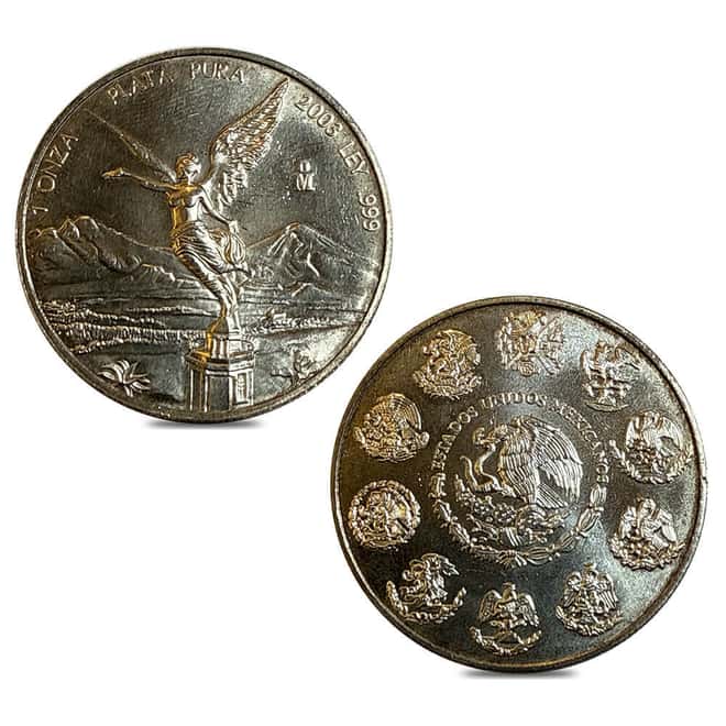 2003 1 oz Mexican Libertad Silver Coin Scruffy