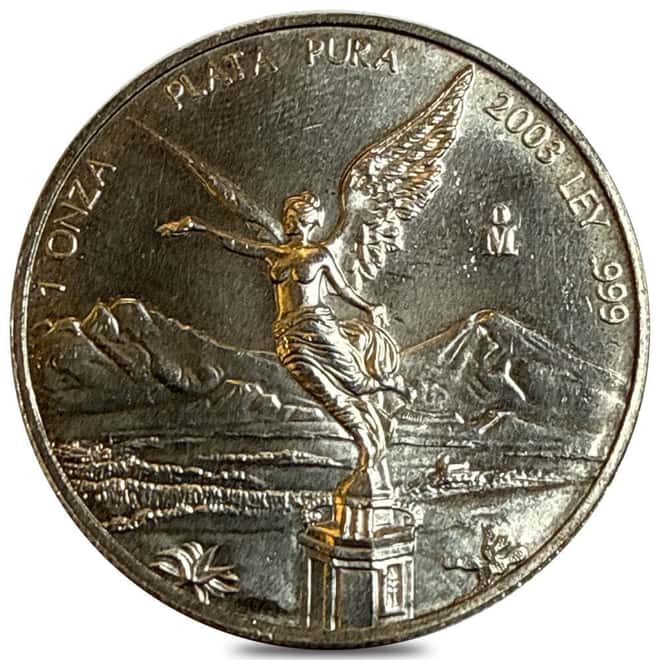 2003 1 oz Mexican Libertad Silver Coin Scruffy