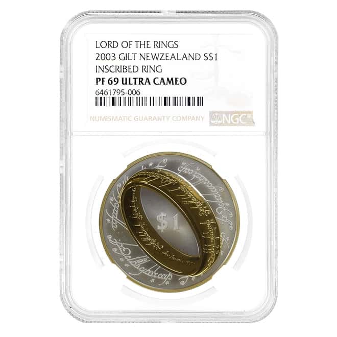 2003 New Zealand Post 28.28 gram Lord Of the Rings Proof Silver Coin NGC PF 69 UCAM