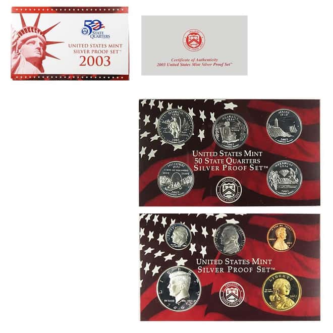 2003-S US Mint Proof Silver Set (w/Box & COA)
