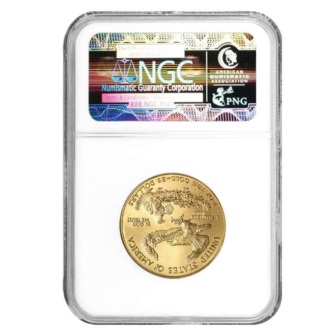 2004 1/2 oz $25 Gold American Eagle NGC MS 70