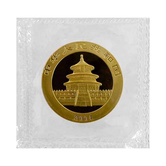 2004 1 oz Chinese Gold Panda 500 Yuan BU (Sealed)