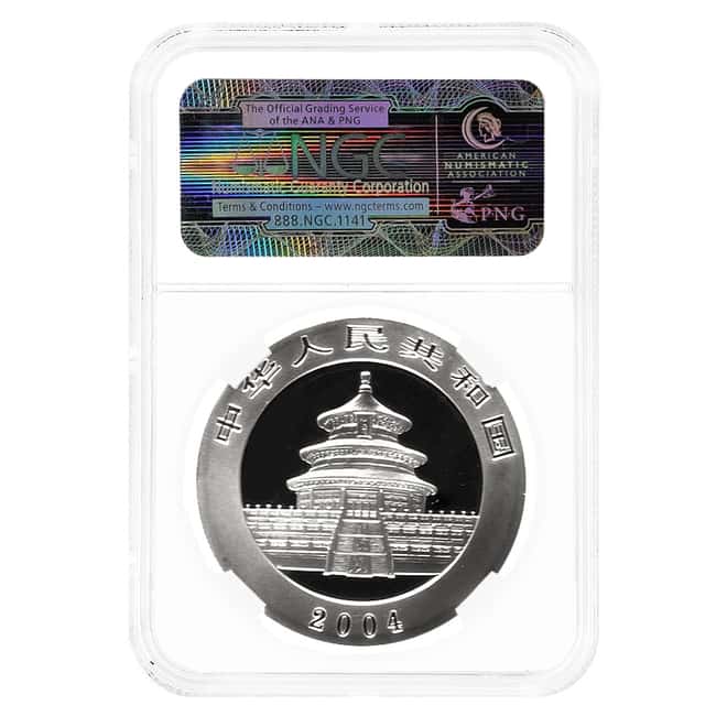 2004 1 oz Chinese Silver Panda 10 Yuan NGC MS 69