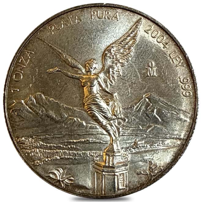 2004 1 oz Mexican Libertad Silver Coin Scruffy