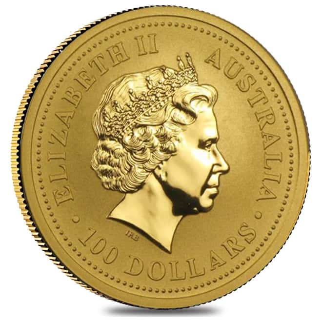 2004 1 oz Gold Lunar Year of The Monkey BU Australia Perth Mint (Series I)