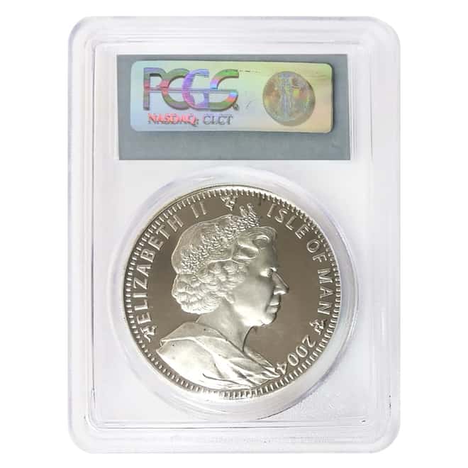 2004 Isle of Man 2 oz Palladium 2 Crowns PCGS PF 68 DCAM