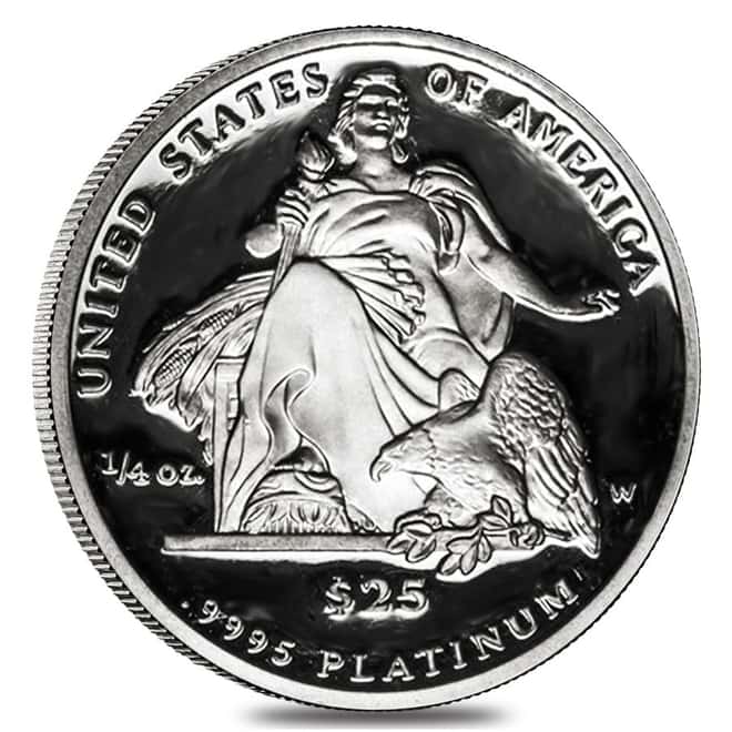 2004 W 1/4 oz $25 Platinum American Eagle Proof Coin (w/Box & COA)
