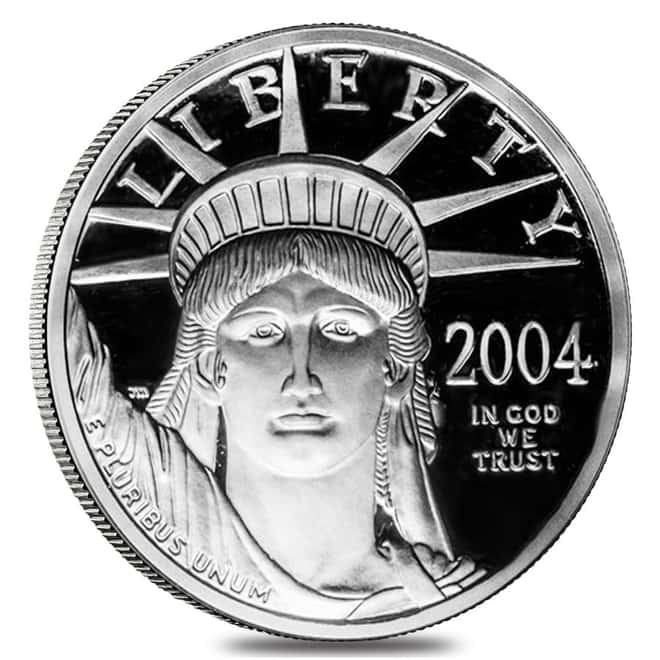 2004 W 1/4 oz $25 Platinum American Eagle Proof Coin (w/Box & COA)