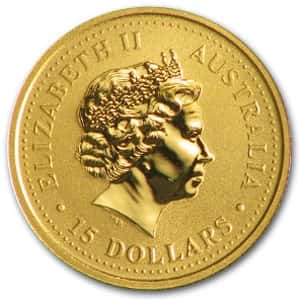2005 1/10 oz Gold Rooster Perth Mint Lunar Series 1