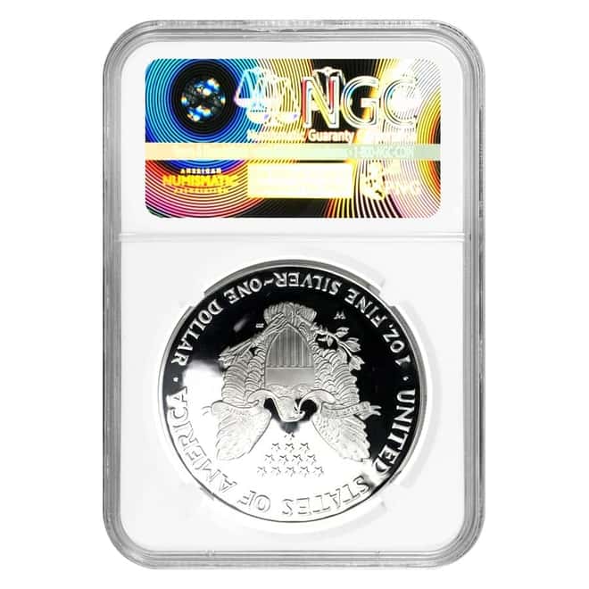 2005-W 1 oz Proof Silver American Eagle NGC PF 70 UCAM (Edmund C. Moy Signature)