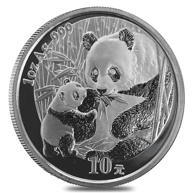 2005 1 oz Chinese Silver Panda 10 Yuan .999 Fine BU In Cap