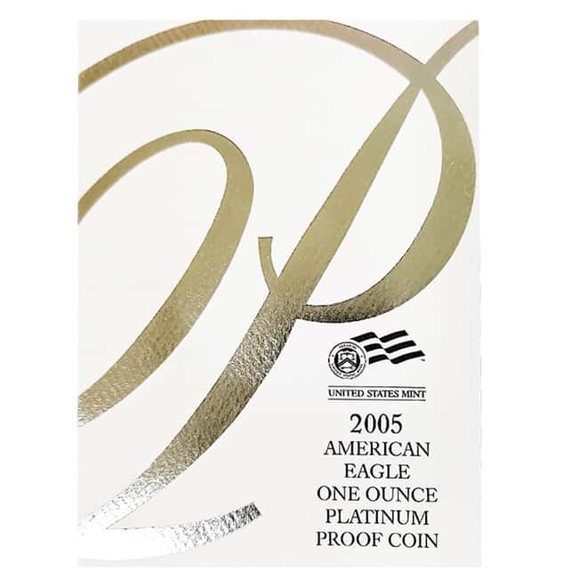 2005 W 1 oz $100 Platinum American Eagle Proof Coin (w/Box & COA)
