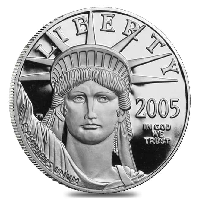 2005 W 1 oz $100 Platinum American Eagle Proof Coin (w/Box & COA)