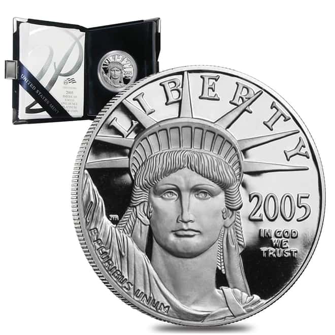 2005 W 1 oz $100 Platinum American Eagle Proof Coin (w/Box & COA)