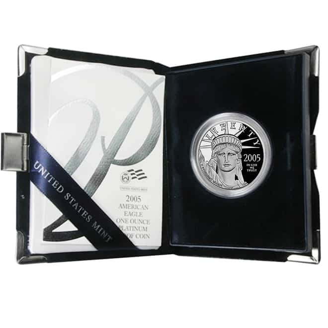 2005 W 1 oz $100 Platinum American Eagle Proof Coin (w/Box & COA)